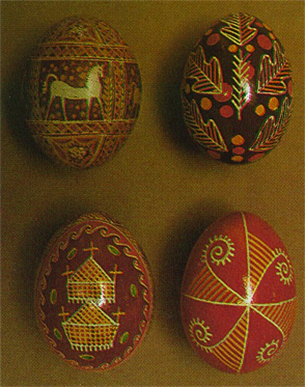 Image - Ukrainian Easter eggs (from left to right, top then bottom): Hutsul region, Pokutia, Hutsul region, Transcarpathia.